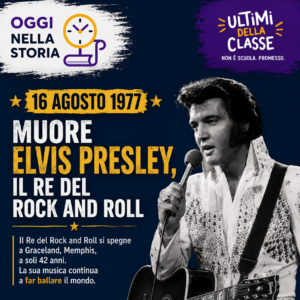 Elvis Presley, il Re del Rock and Roll, morto il 16 agosto 1977