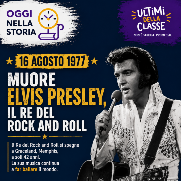 Elvis Presley, il Re del Rock and Roll, morto il 16 agosto 1977