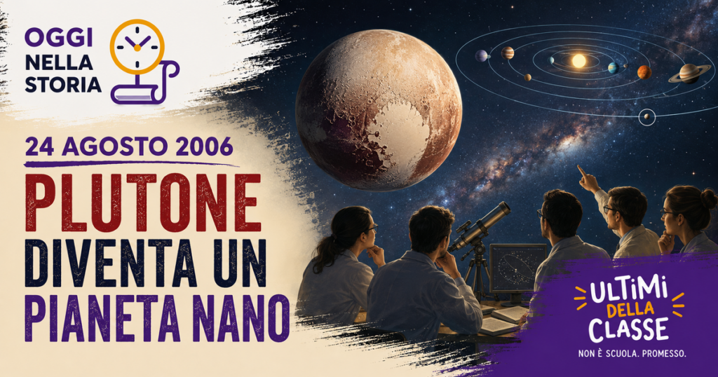 24 agosto 2006, Plutone viene classificato come pianeta nano