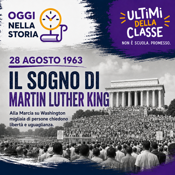 28 agosto 1963, la Marcia su Washington davanti al Lincoln Memorial per libertà e uguaglianza
