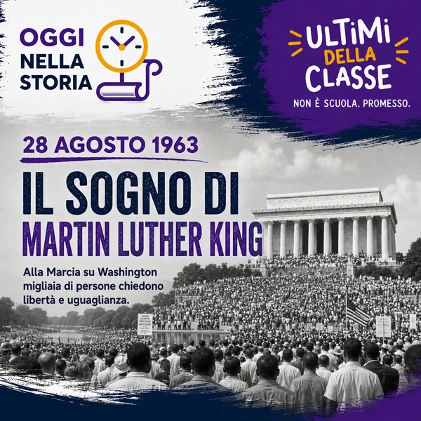 28 agosto 1963, la Marcia su Washington davanti al Lincoln Memorial per libertà e uguaglianza