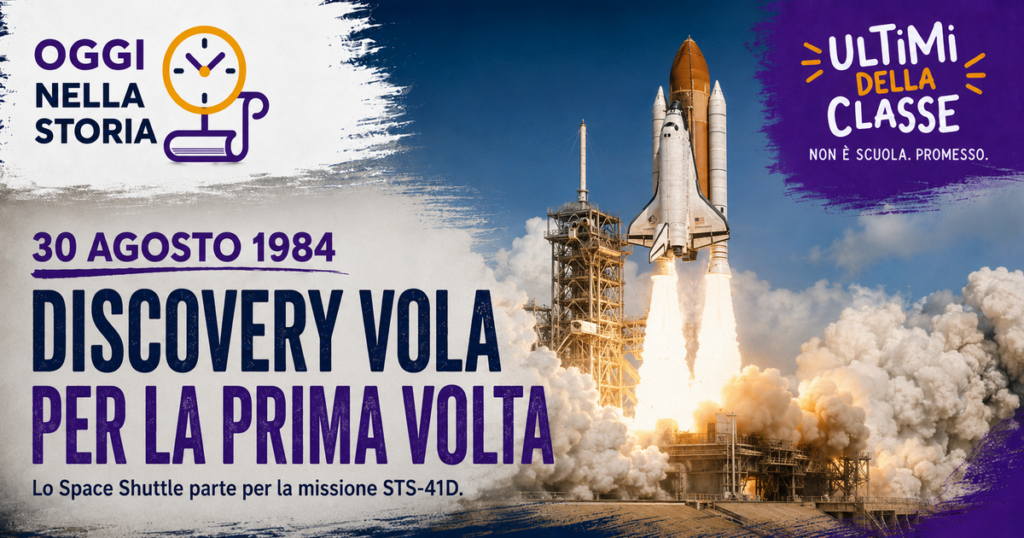 30 agosto 1984, lo Space Shuttle Discovery decolla per la sua prima missione STS-41D