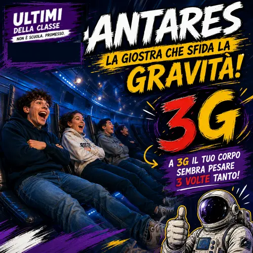 Copertina di Antares a Movieland con logo Ultimi della Classe e indicazione della forza 3G