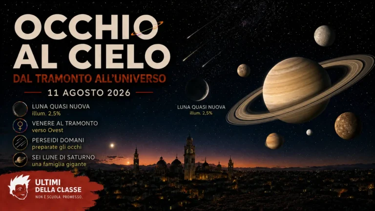 Il cielo del 11 agosto 2026 con Luna, pianeti e fenomeni astronomici