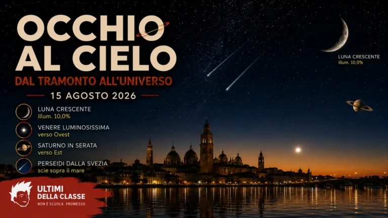 Il cielo del 15 agosto 2026 con Luna, pianeti e fenomeni astronomici