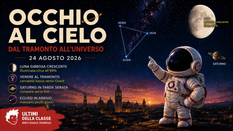 Orbit osserva la Luna gibbosa crescente, Venere, Saturno e il Triangolo Estivo sopra Padova il 24 agosto 2026