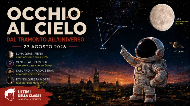 Cielo di Padova del 27 agosto 2026 con Luna quasi piena, Venere, Saturno ed eclissi lunare