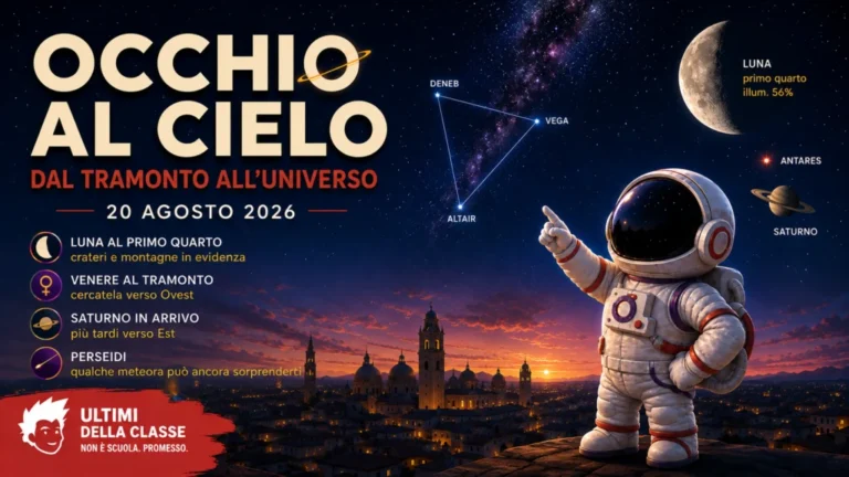Occhi al cielo: cosa succede lassù — 20 agosto 2026