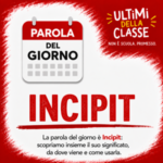Copertina della parola del giorno Incipit
