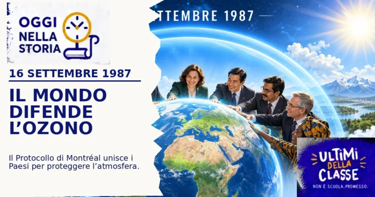 Il 16 settembre 1987 viene adottato il Protocollo di Montréal, l’accordo mondiale che protegge lo strato di ozono.
