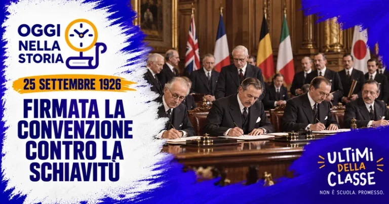 25 settembre 1926 – Convenzione contro la schiavitù