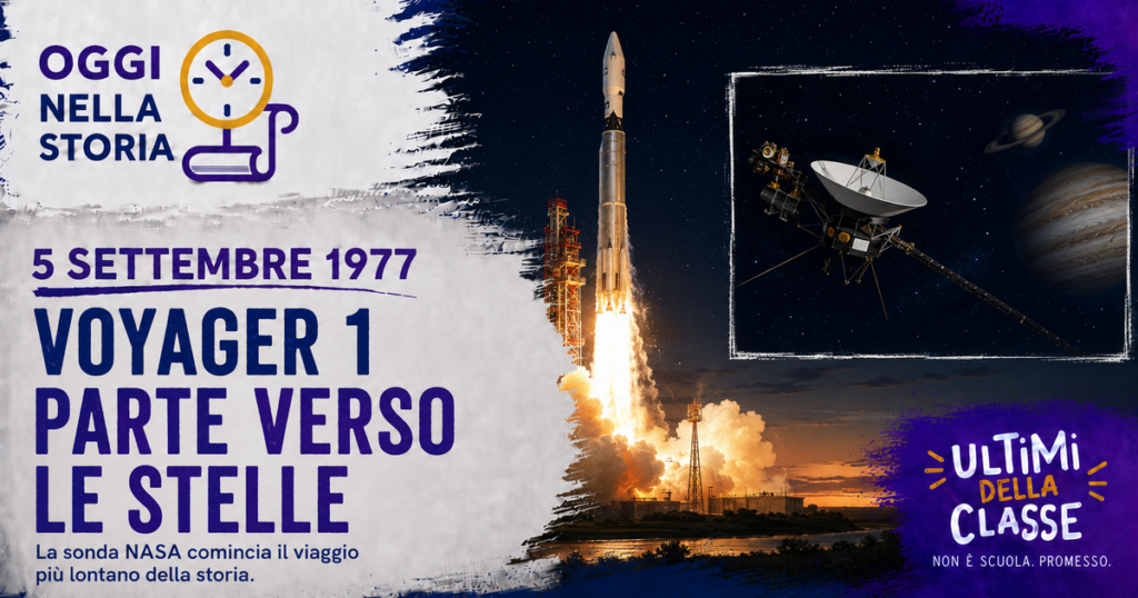 5 settembre 1977, lancio della sonda Voyager 1 da Cape Canaveral verso lo spazio profondo