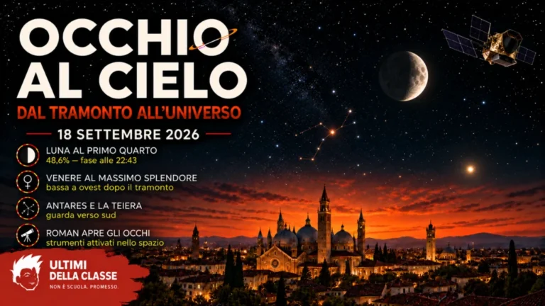 Occhio al cielo del 18 settembre 2026: Luna al primo quarto e Venere sopra Padova