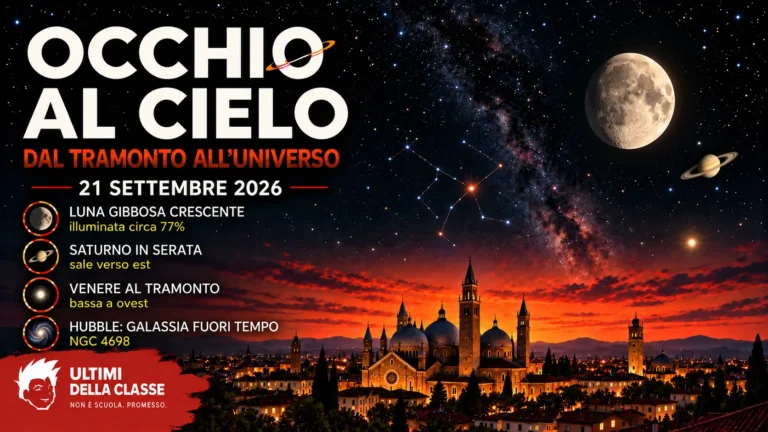 Occhio al cielo del 21 settembre 2026: Luna gibbosa, Saturno e Venere sopra Padova
