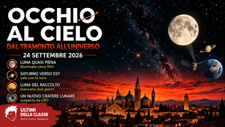 Occhio al cielo del 24 settembre 2026: Luna quasi piena, Saturno e nuovo cratere lunare sopra Padova
