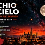 Copertina Occhio al cielo del 26 settembre 2026 con Luna piena del raccolto, Saturno, Nettuno e Juice sopra Padova