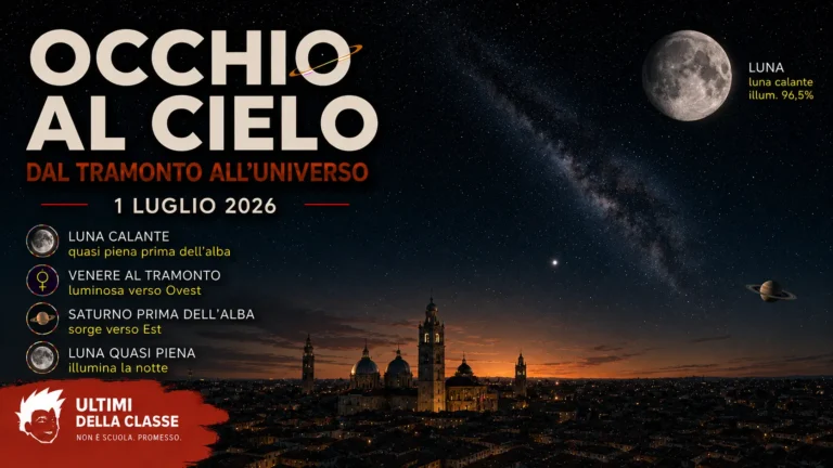 Copertina Occhi al cielo del 1 luglio 2026 con Luna e cielo di Padova