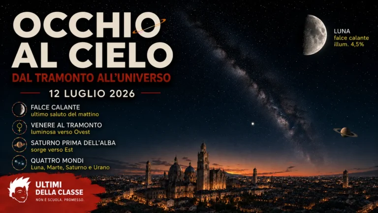 Copertina Occhi al cielo del 12 luglio 2026 con Luna e cielo di Padova