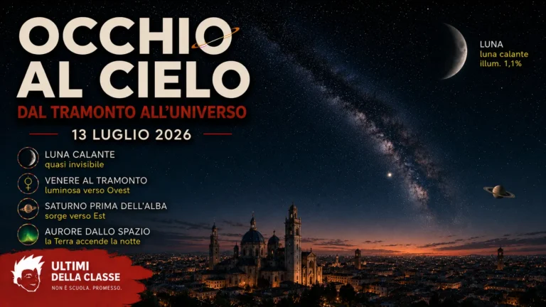 Copertina Occhi al cielo del 13 luglio 2026 con Luna e cielo di Padova