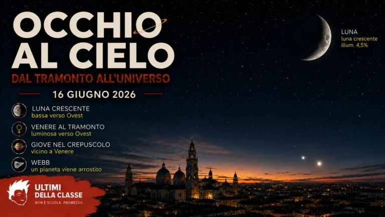 Copertina Occhi al cielo del 16 giugno 2026 con Luna e cielo di Padova