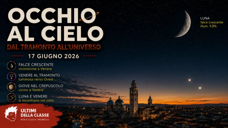 Copertina Occhi al cielo del 17 giugno 2026 con Luna e cielo di Padova