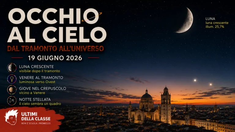 Copertina Occhi al cielo del 19 giugno 2026 con Luna e cielo di Padova