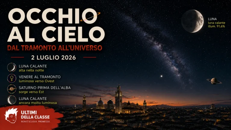 Copertina Occhi al cielo del 2 luglio 2026 con Luna e cielo di Padova