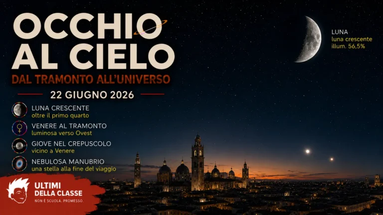 Copertina Occhi al cielo del 22 giugno 2026 con Luna e cielo di Padova