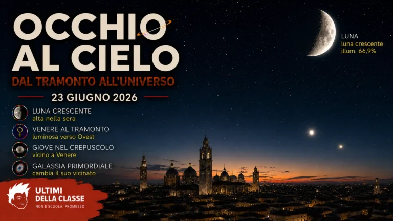 Copertina Occhi al cielo del 23 giugno 2026 con Luna e cielo di Padova