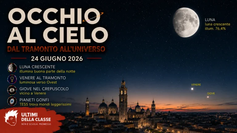Copertina Occhi al cielo del 24 giugno 2026 con Luna e cielo di Padova