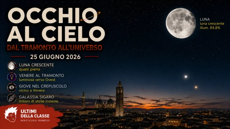 Copertina Occhi al cielo del 25 giugno 2026 con Luna e cielo di Padova