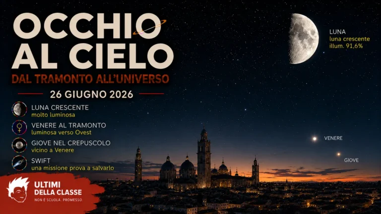 Copertina Occhi al cielo del 26 giugno 2026 con Luna e cielo di Padova