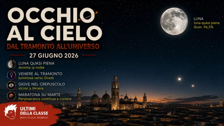 Copertina Occhi al cielo del 27 giugno 2026 con Luna e cielo di Padova
