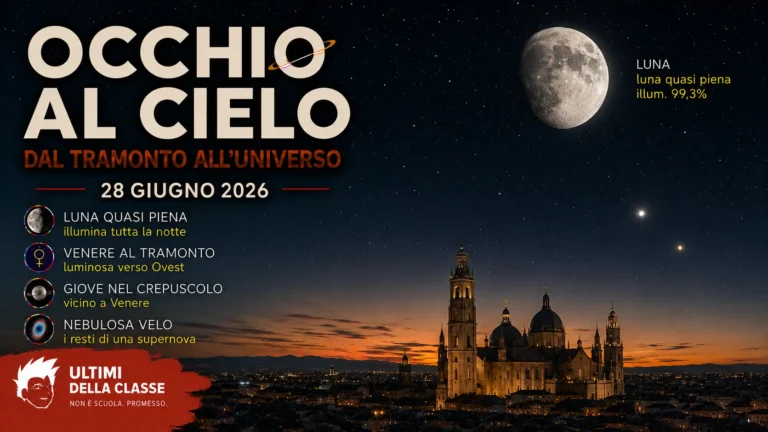 Copertina Occhi al cielo del 28 giugno 2026 con Luna e cielo di Padova