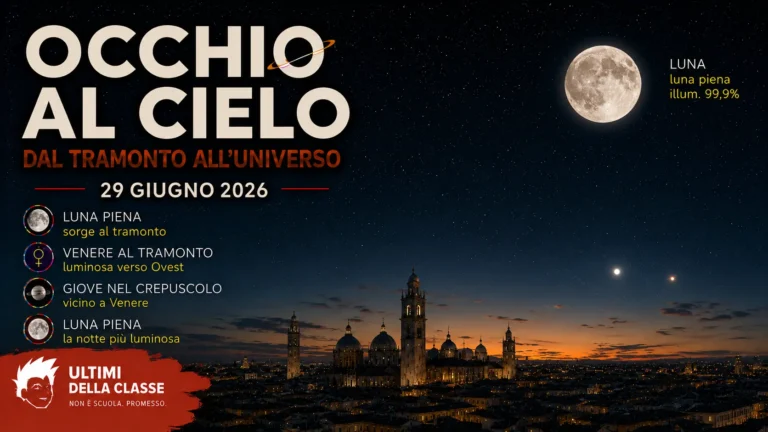 Copertina Occhi al cielo del 29 giugno 2026 con Luna e cielo di Padova
