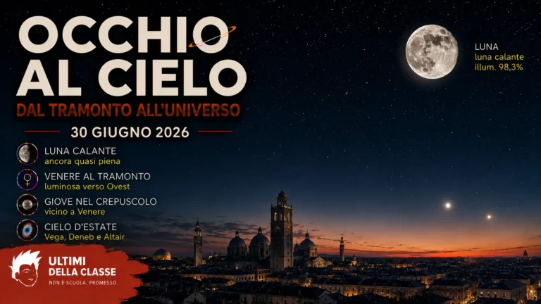 Copertina Occhi al cielo del 30 giugno 2026 con Luna e cielo di Padova