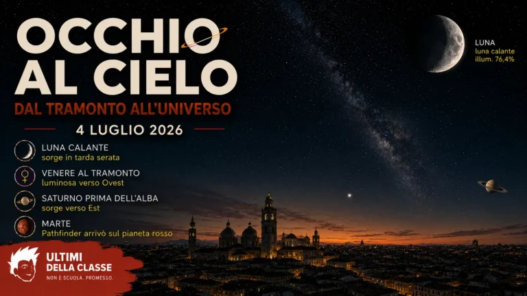 Copertina Occhi al cielo del 4 luglio 2026 con Luna e cielo di Padova