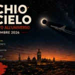 Copertina Occhi al cielo del 5 settembre 2026 con Luna calante, Venere, Saturno e aereo NASA durante un’eclissi