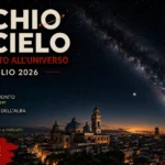 Copertina Occhi al cielo del 8 luglio 2026 con Luna e cielo di Padova