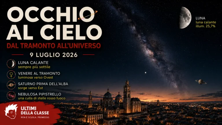 Copertina Occhi al cielo del 9 luglio 2026 con Luna e cielo di Padova