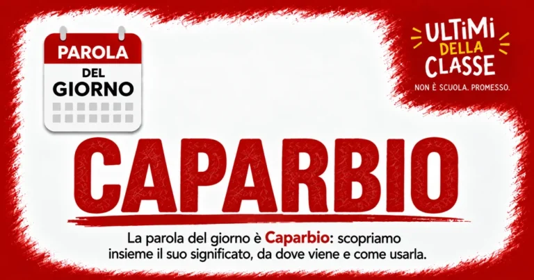 La parola del giorno è Caparbio: copertina rosso e bianco di Ultimi della Classe