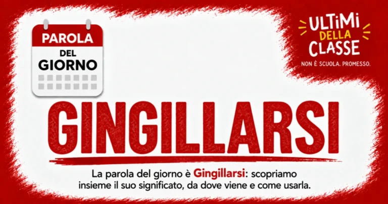Gingillarsi: significato, origine e sinonimi — parola del giorno