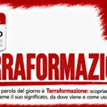 La parola del giorno è Terraformazione: copertina rosso e bianco di Ultimi della Classe