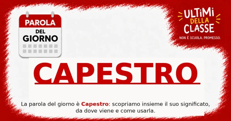 Capestro: significato, origine ed esempi della parola del giorno